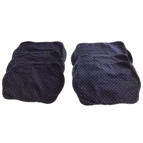 Vintage Placemats 6 Piece Set Cotton Calico Ditsy Flowers Blue Cottagecore - Picture 4 of 5